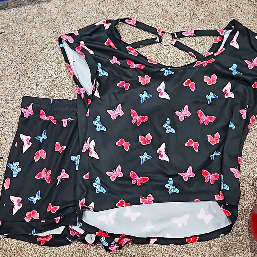 No Boundaries Womens Pajama Set